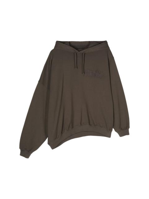MAGLIANO embroidered-logo asymmetric hoodie