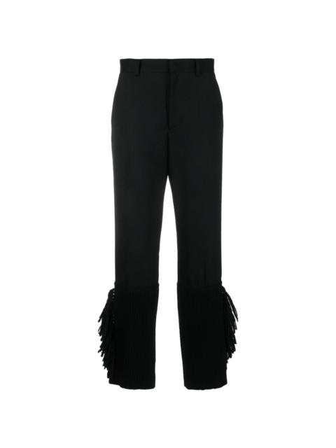 frayed-trim cropped trousers