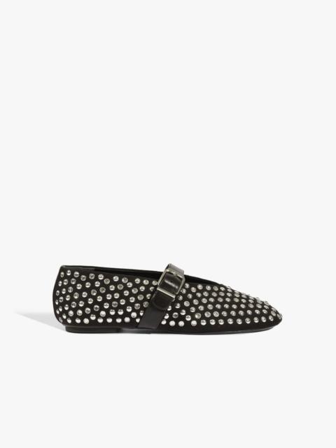 SCHUTZ Vickie Studs Nubuck Flat