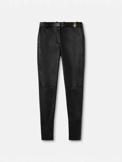 VERSACE Slim Fit Leather Pants