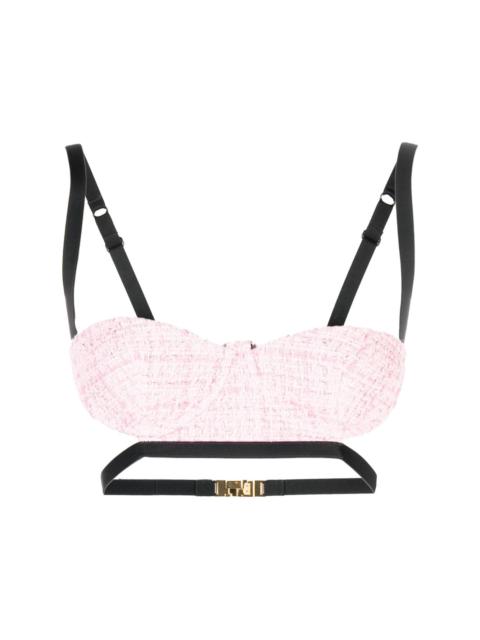 GCDS tweed bra top