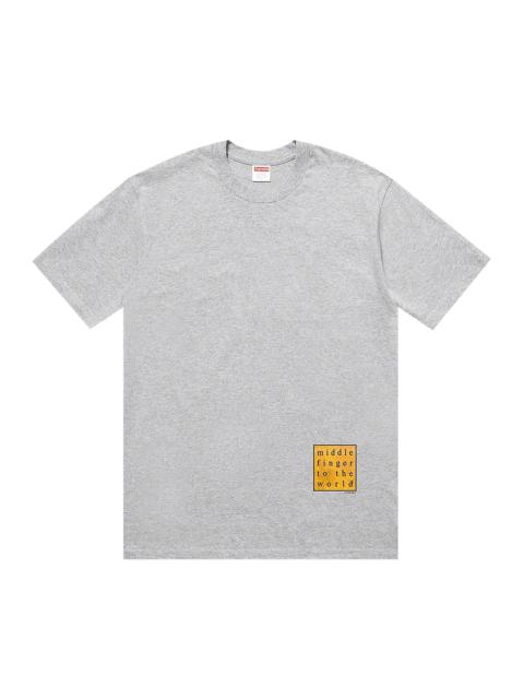Supreme Middle Finger to the World Tee 'Heather Grey'