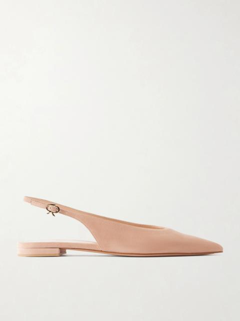 Gianvito Rossi Robbie Suede Slingback Ballet Flats
