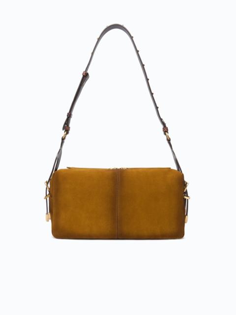 PINKO KEEPER BAG MEDIUM SHOULDER BAG IN SPRAY-EFFECT SUEDE