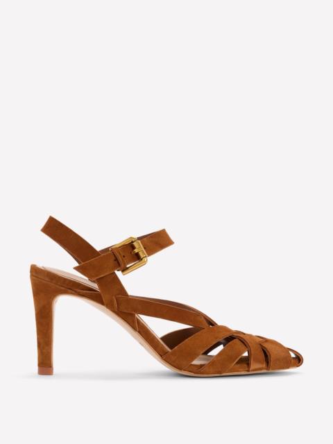 BODEN Slotted Strap Heeled Sandals-Tan