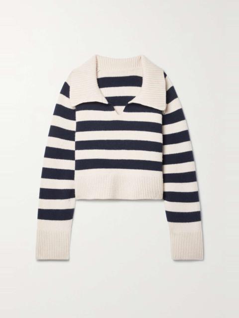 KHAITE Franklin striped cashmere sweater