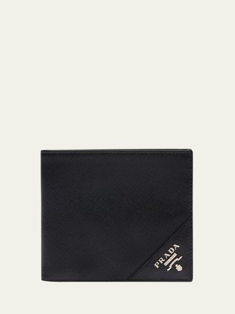 Prada Men's Saffiano Leather Bi-Fold Wallet