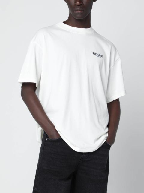 REPRESENT White cotton T-shirt with logo