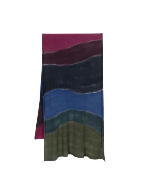 graphic-print cashmere scarf