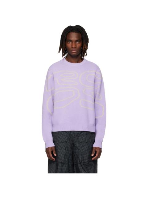 RCOS Purple Stack Logo Knit Sweater