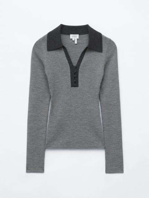 & Other Stories Button-Detail Wool Top