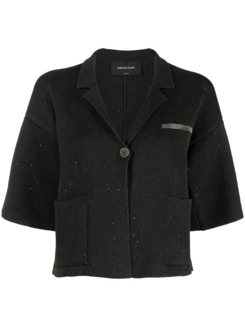 FABIANA FILIPPI sequin short-sleeved cardigan