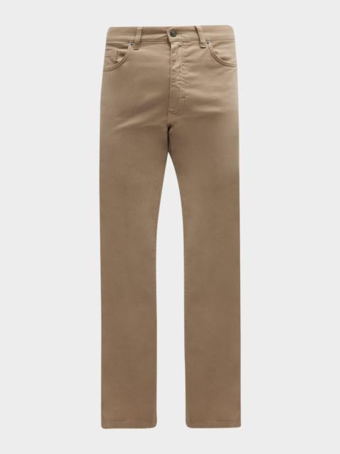 ZEGNA Men's Brushed Cotton 5-Pocket Trousers