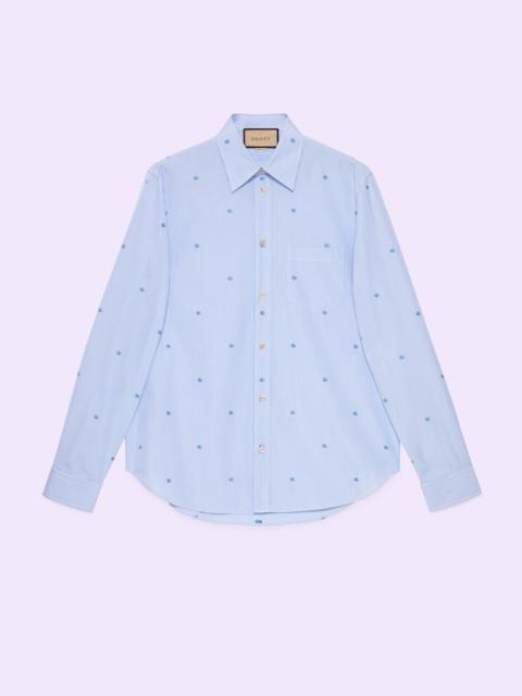 GUCCI Striped cotton poplin shirt