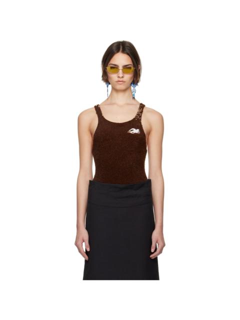 TORY BURCH SSENSE Exclusive Brown Embellished Bodysuit