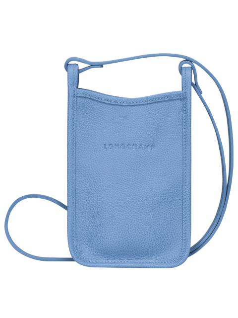 Longchamp Le Foulonné Phone case Cloud Blue - Leather