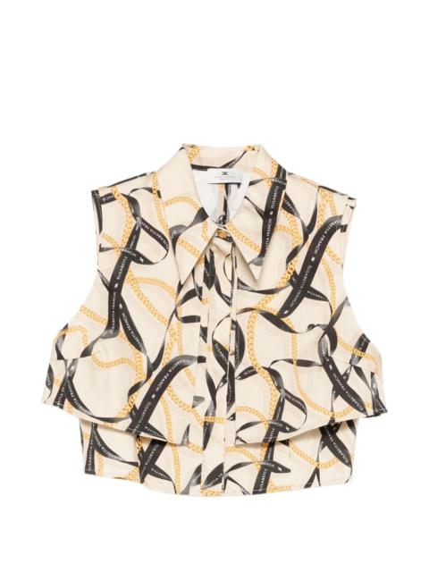 ELISABETTA FRANCHI patterned crop top