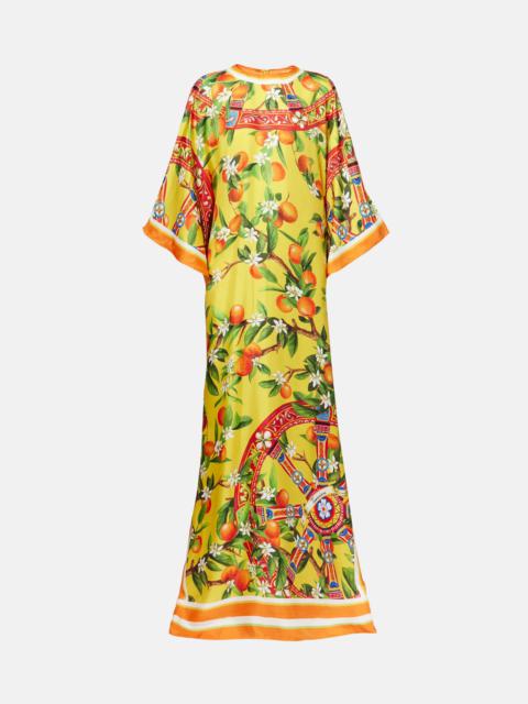 Dolce & Gabbana Printed silk maxi dress