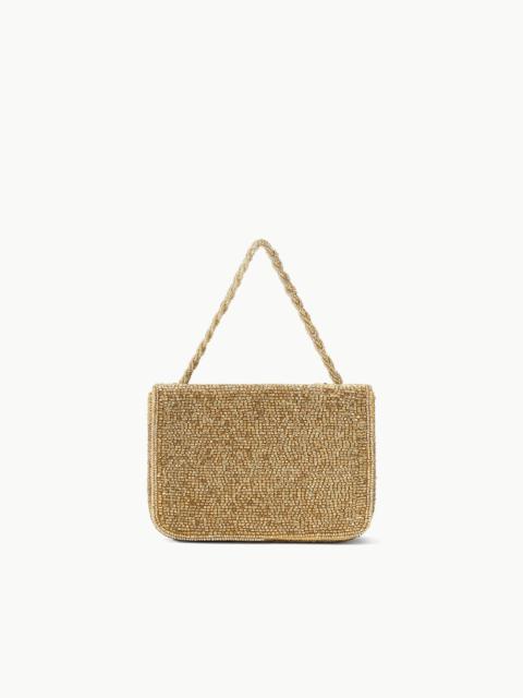 STAUD STAUD CARMEN BEADED BOX BAG GOLD