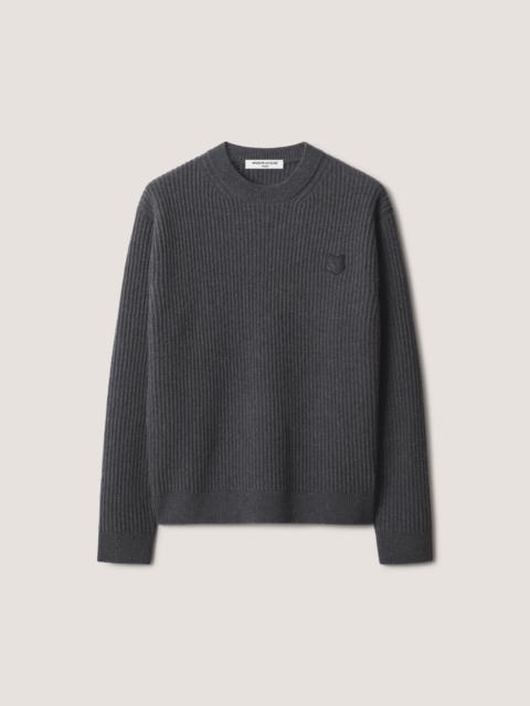 Maison Kitsuné FOX HEAD WOOL RIBBED JUMPER