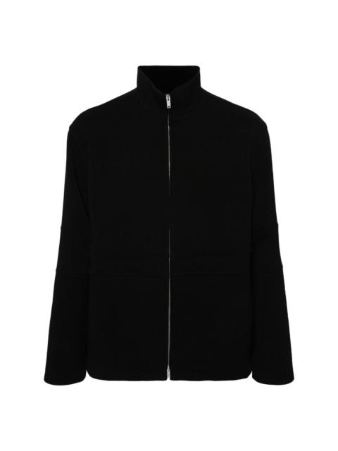 piquÃ©-weave wool-blend jacket