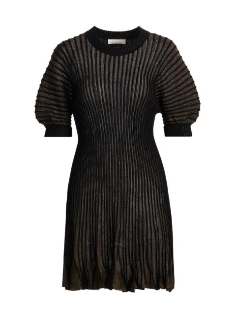 ULLA JOHNSON Women's Talie Glitter Puff-Sleeve Minidress - Noir