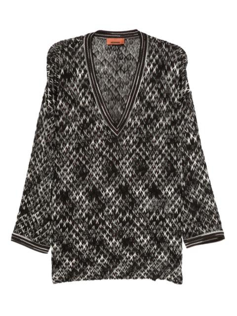 Missoni geometric-pattern V-neck sweater