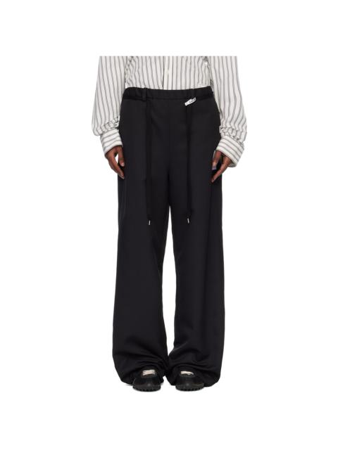 Maison MIHARAYASUHIRO Black Wool-Like Easy Trousers
