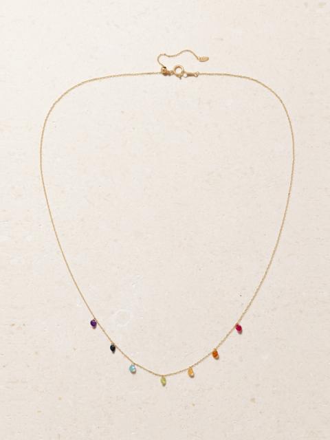 PERSÉE Seven Chakras 18-karat Gold Multi-stone Necklace
