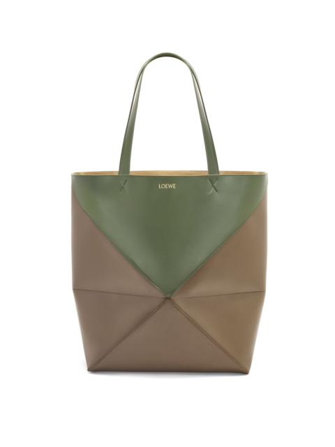 Loewe Large Puzzle Fold Tote in shiny calfskin