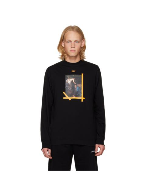 Off-White Black Printed Long Sleeve T-Shirt