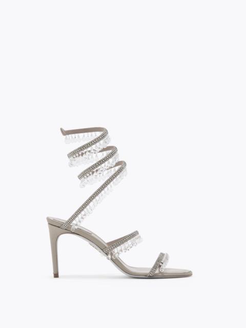RENE CAOVILLA CHANDELIER DOVE GREY SANDAL 80