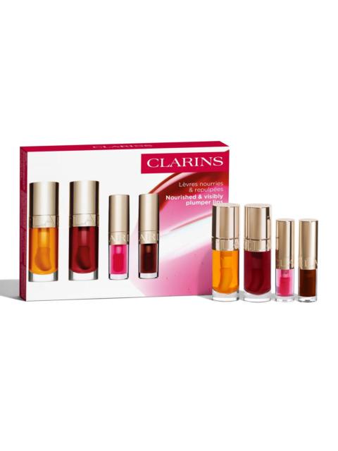 CLARINS Plump + Shine Lip Oil Collection | Featuring Iconic Full-Size + Mini Lip Oils | For Visibly Plumper