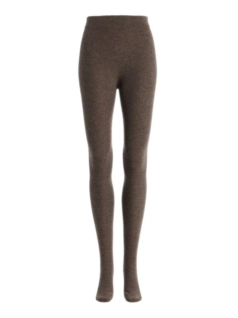 NOUR HAMMOUR Whit Cashmere-Wool Tights