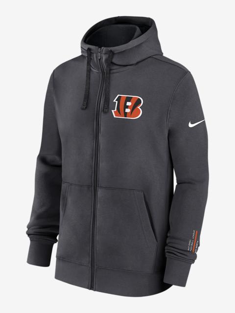 Nike Cincinnati Bengals Playbook Page Club Men's Nike NFL Full-Zip Hoodie