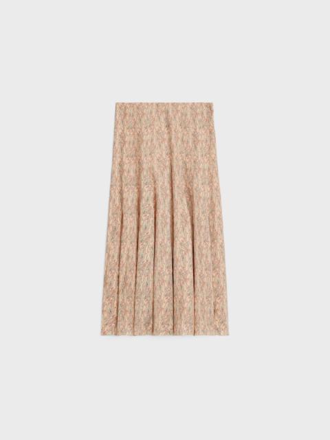 pleated skirt in silk georgette