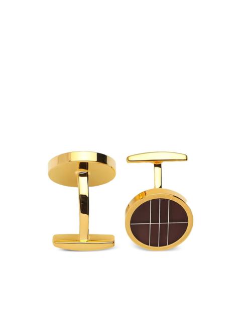 BOSS round-grid cufflinks