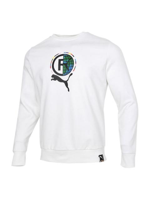 PUMA PUMA Game Graphic Crewneck Sweatshirt 'White Black Green' 531416-02