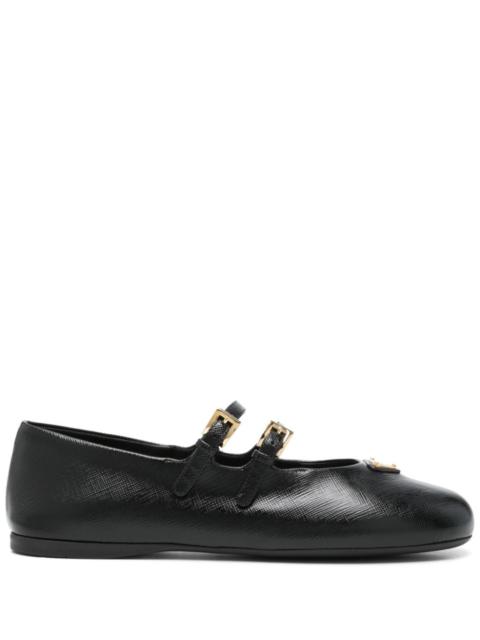 Prada leather ballerina shoes