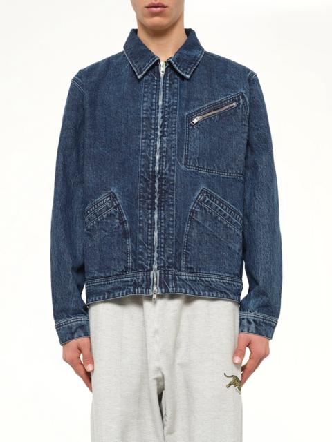 KENZO Kenzo Signature Utility Jacket in Medium Stone Blue