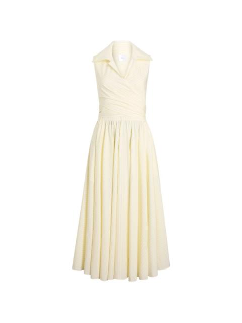 PATOU draped striped midi dress