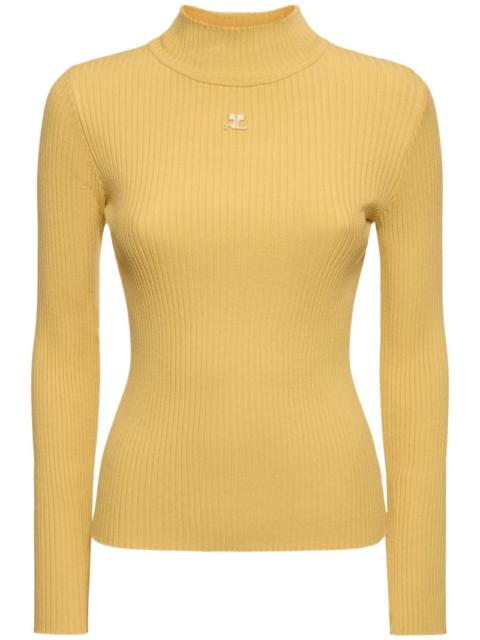courrèges Re-edition knit viscose blend sweater