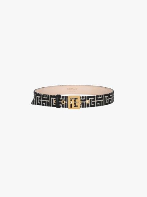 Balmain Bicolor jacquard PB Belt belt