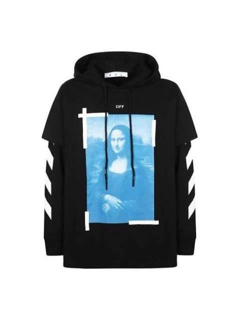 Men's Off-White SS21 Mona Lisa Printing Black OMBB051R21FLE0011001