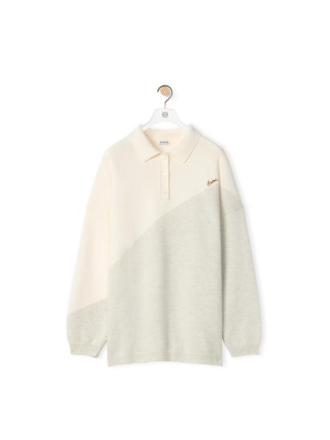 Loewe Graphic polo collar sweater in wool