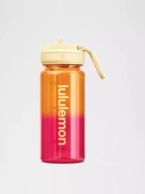 lululemon Back to Life Clear Bottle 18oz Straw Lid *Ombre