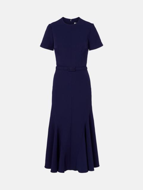 Safiyaa Luisa belted crêpe midi dress