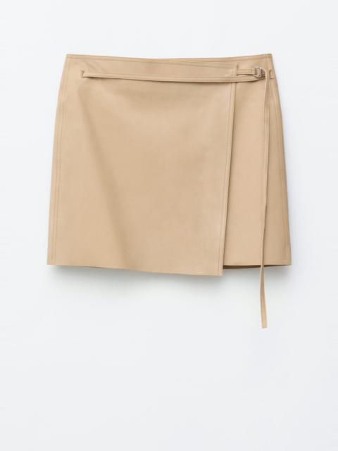 & Other Stories Leather Wrap Mini Skirt