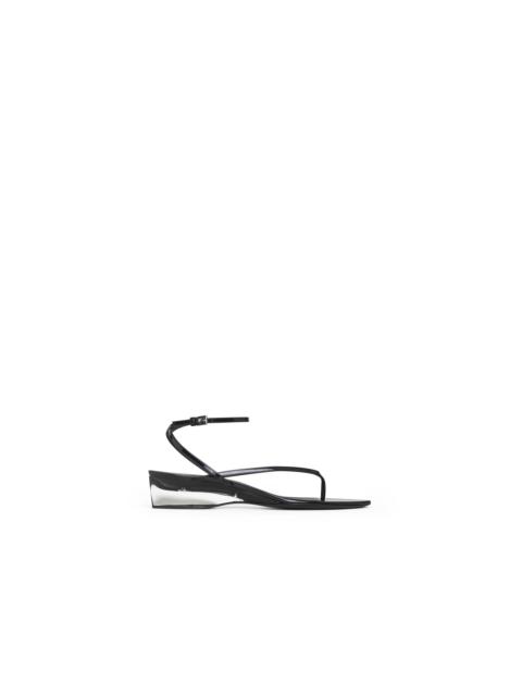 Alaïa INVISIBLE THONG SANDALS IN PATENT CALFSKIN