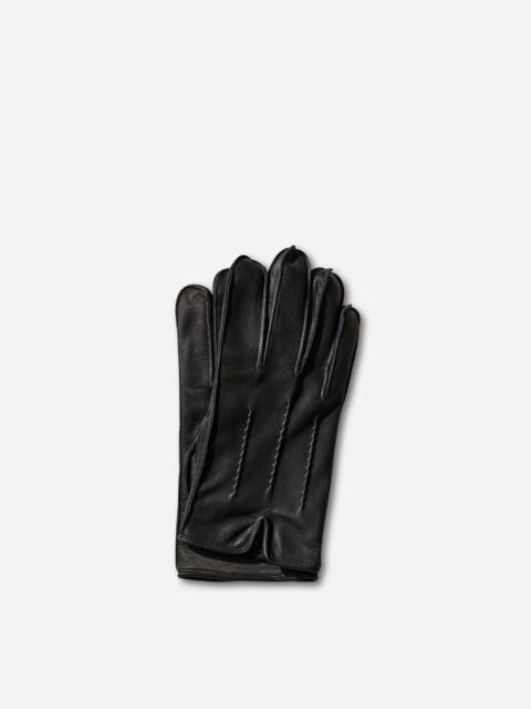 NEIGHBORHOOD Leather Emb Gloves Black